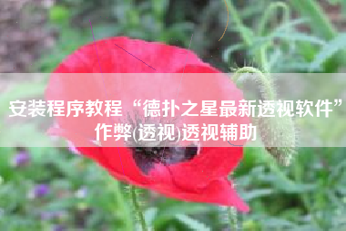 安装程序教程“德扑之星最新透视软件”作弊(透视)透视辅助