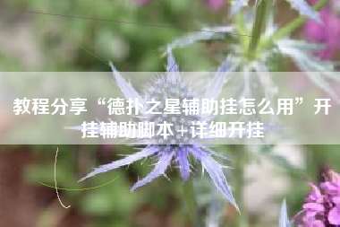 教程分享“德扑之星辅助挂怎么用”开挂辅助脚本+详细开挂