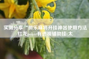 实测分享“微乐麻将开挂神器使用方法红龙poker有透视辅助挂(太